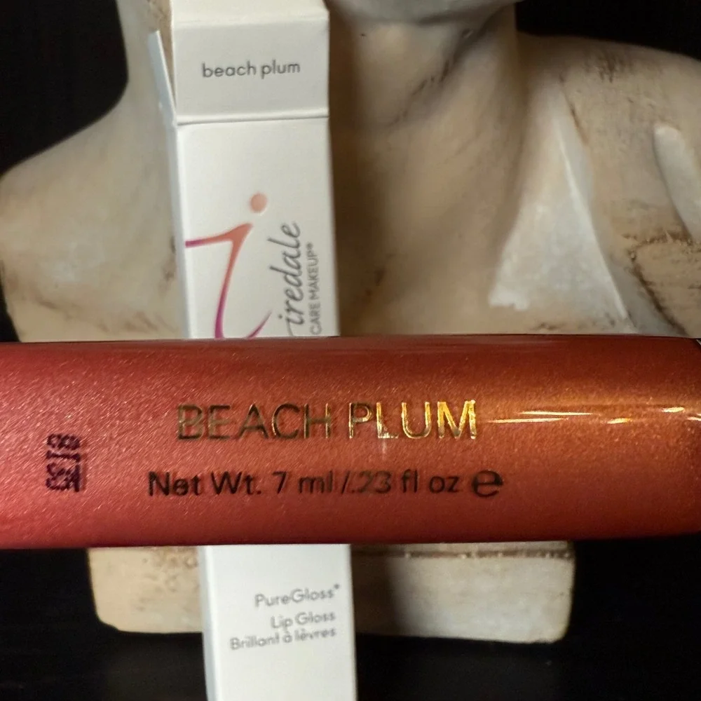 Jane Iredale PureGloss Lip Gloss Beach‎ Plum Shimmer Pink Brown New in Box
